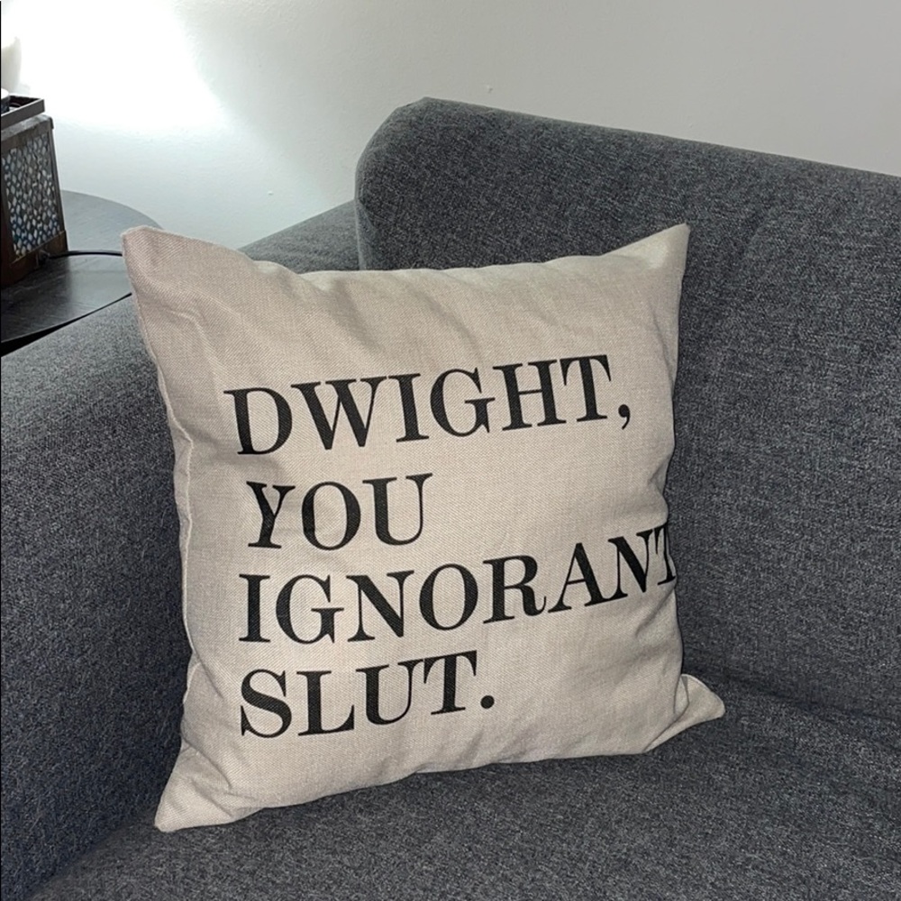 The office “Dwight you ignorant...” pillow
